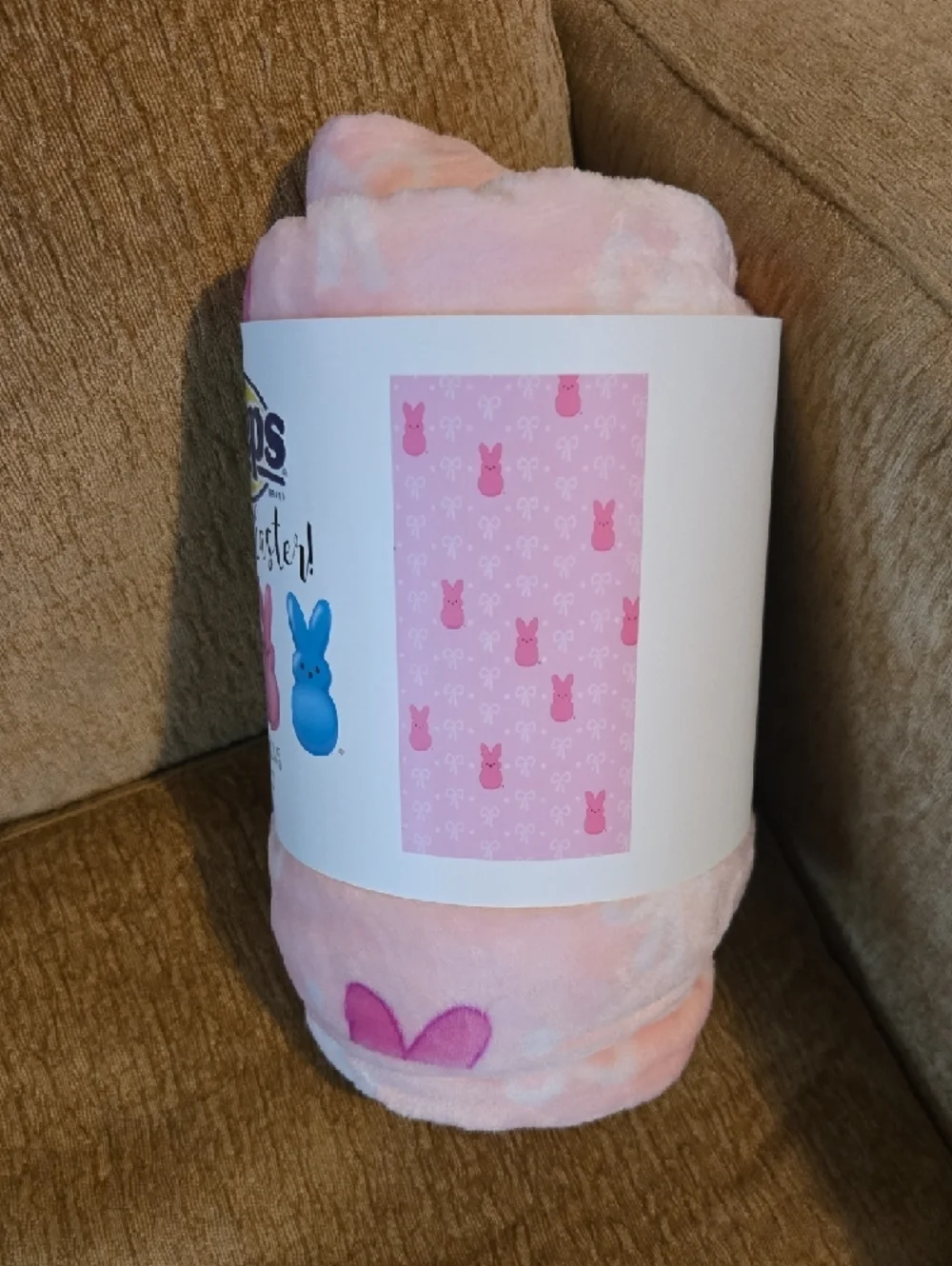 Peeps Pink Plush Throw Blanket